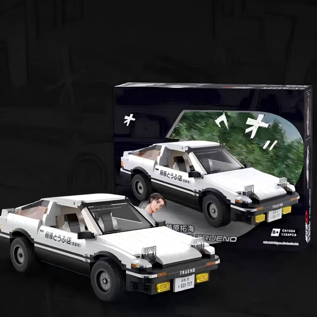 MOC Initial D AE86 Trueno Car Building Kit – Takumi Fujiwara’s Drift Car Model - brickzonehub