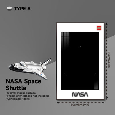 lego-Wall Display Frame for Lego NASA Space Shuttle Discovery 10283-collectors-uk