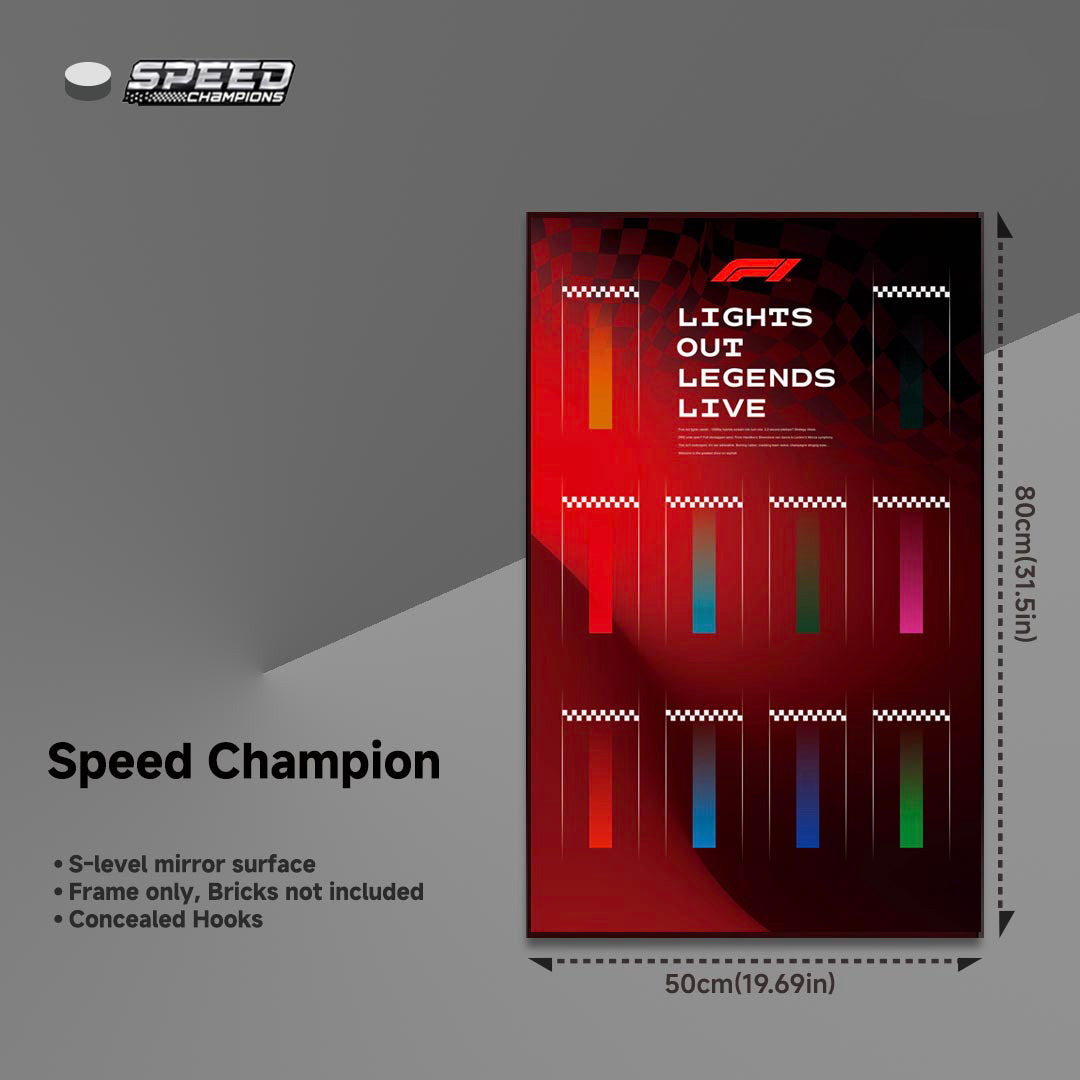 Wall Display Frame for LEGO® Speed Champions F1 Cars