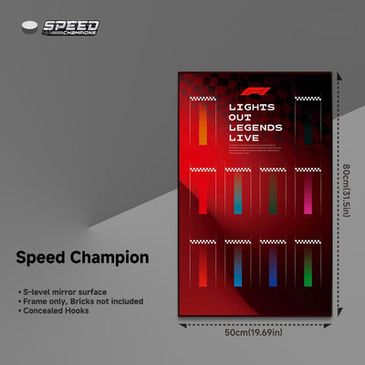 Wall Display Frame for LEGO® Speed Champions F1 Cars