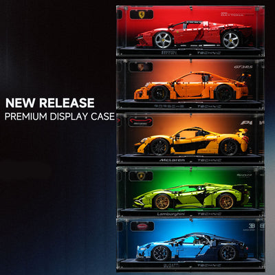 lego-Ultra-Clear Acrylic Display Case Set for LEGO® Technic Supercars-collectors-uk
