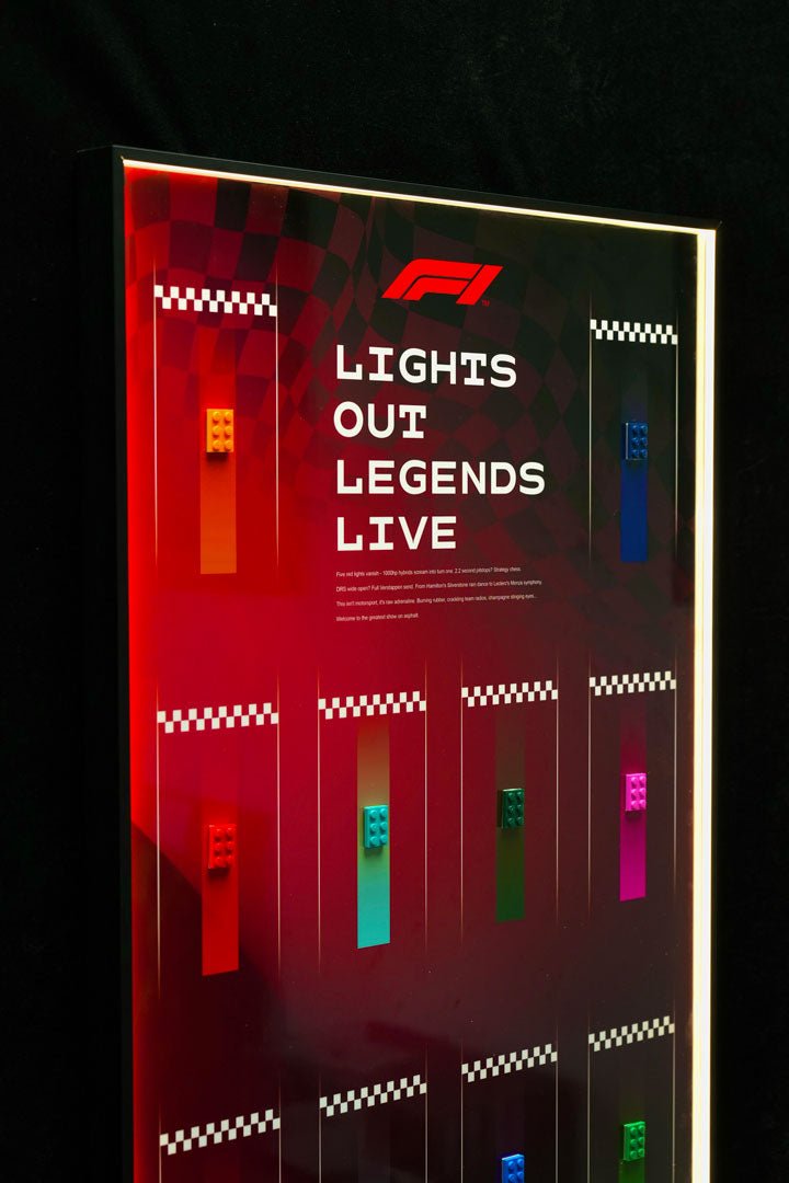 Wall Display Frame for LEGO® Speed Champions F1 Cars - brickzonehub