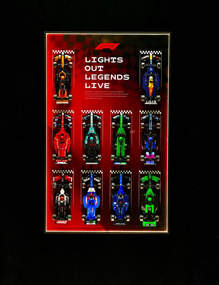 Wall Display Frame for LEGO® Speed Champions F1 Cars - brickzonehub