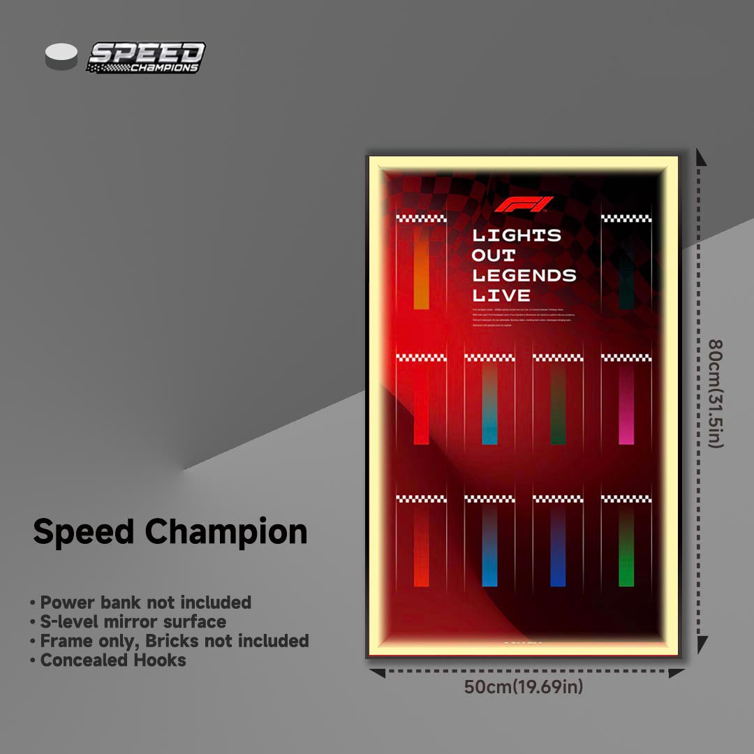 Wall Display Frame for LEGO® Speed Champions F1 Cars - brickzonehub